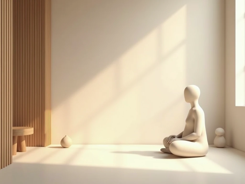 Abstract calm center symbol for mindful pause